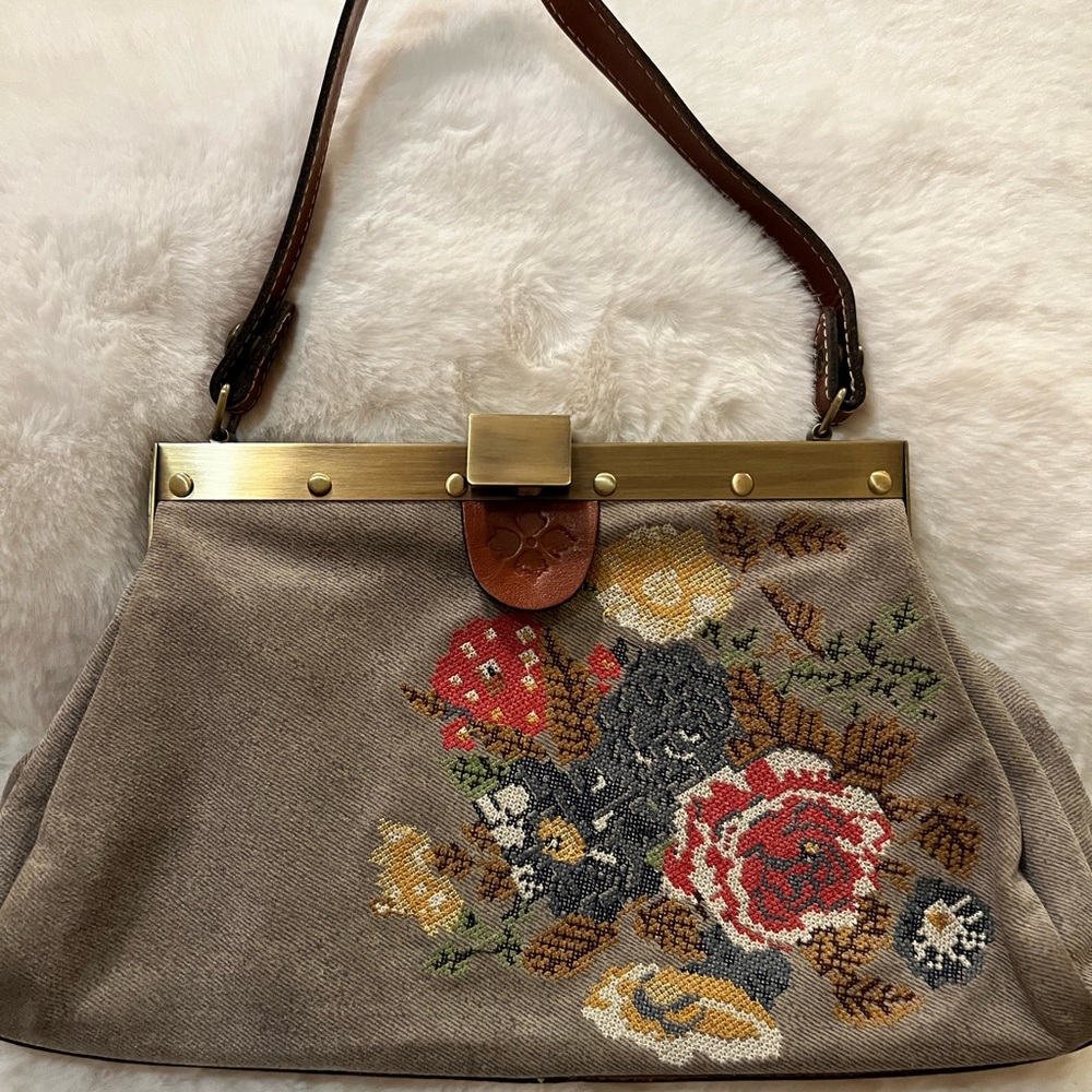 Patricia Nash Ferrara Cross Stitch Satchel